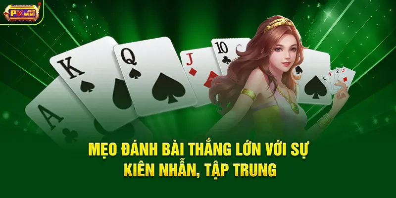 Mẹo đánh bài thắng lớn với sự kiên nhẫn, tập trung